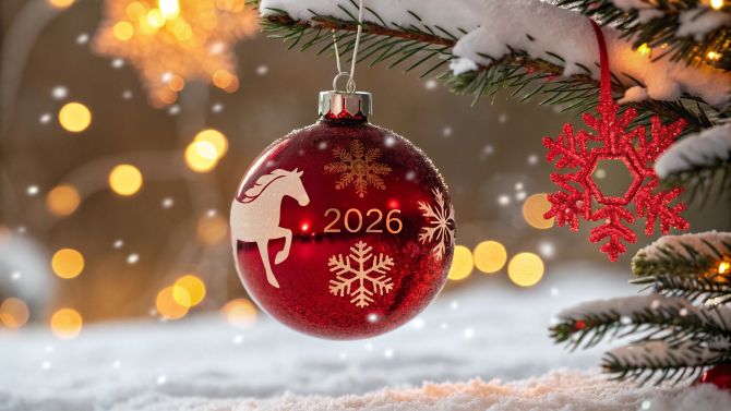 Красивые картинки на Новый 2026 год Лошади 26