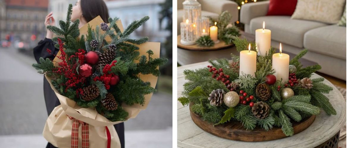 Новогодние поделки из еловых веток: лучшие идеи, мастер-классы