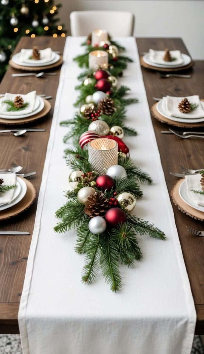 Декор новогоднего стола 2026: как создать атмосферу праздника на год Лошади 7