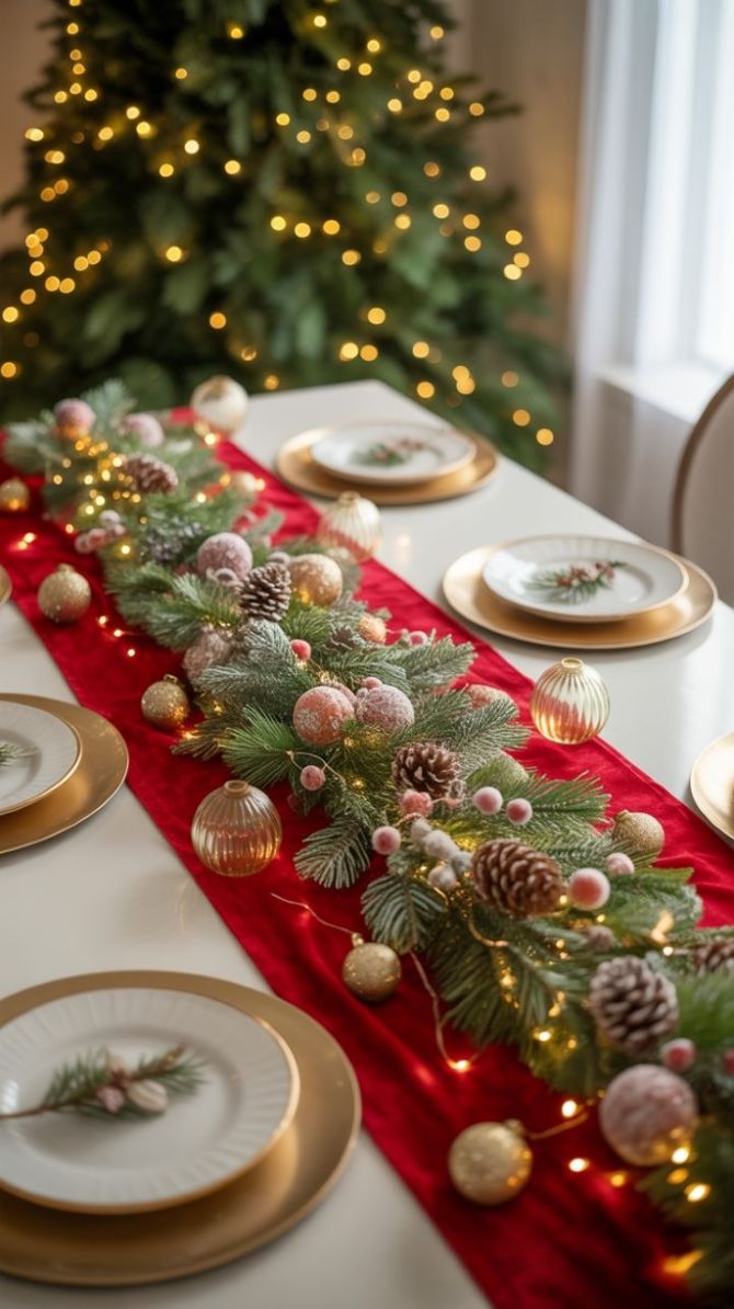 Декор новогоднего стола 2026: как создать атмосферу праздника на год Лошади 9