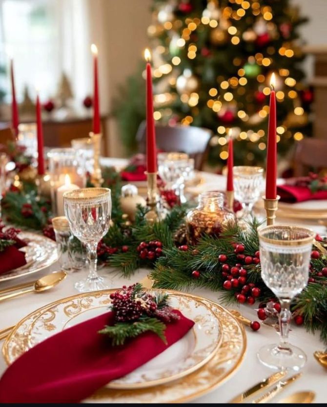 Декор новогоднего стола 2026: как создать атмосферу праздника на год Лошади 6