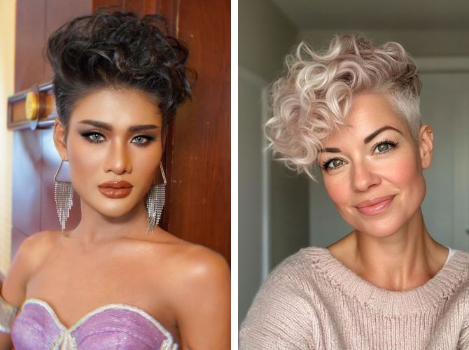 Стильные прически на короткие волосы: идеи праздничных укладок 3