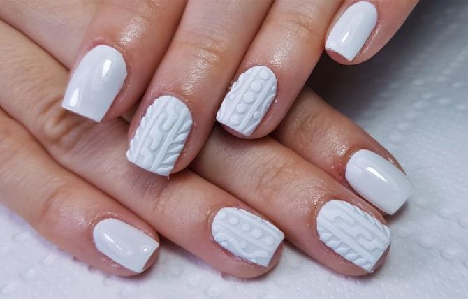 Sweater nails: идеи вязаного маникюра 2026 4