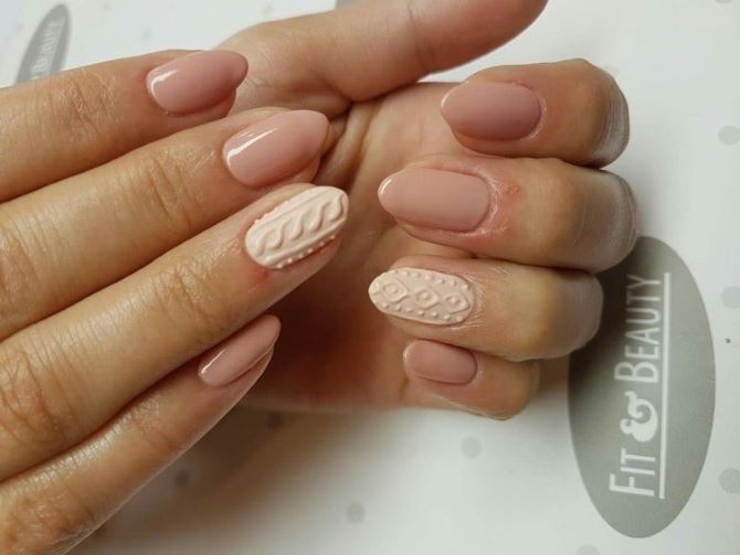Sweater nails: идеи вязаного маникюра 2026 12