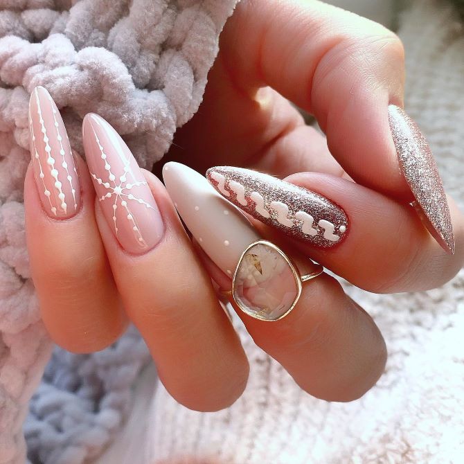Sweater nails: идеи вязаного маникюра 2026 13