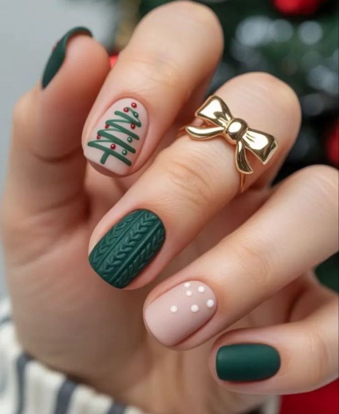 Sweater nails: идеи вязаного маникюра 2026 17