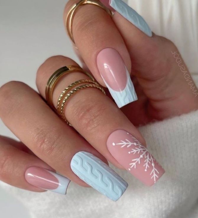 Sweater nails: идеи вязаного маникюра 2026 24