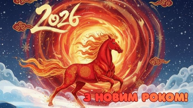 Символ 2026 року: новорічні картинки та листівки з конем 3