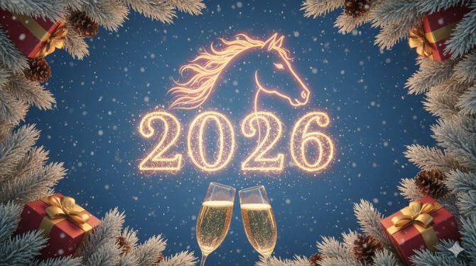 Символ 2026 року: новорічні картинки та листівки з конем 5