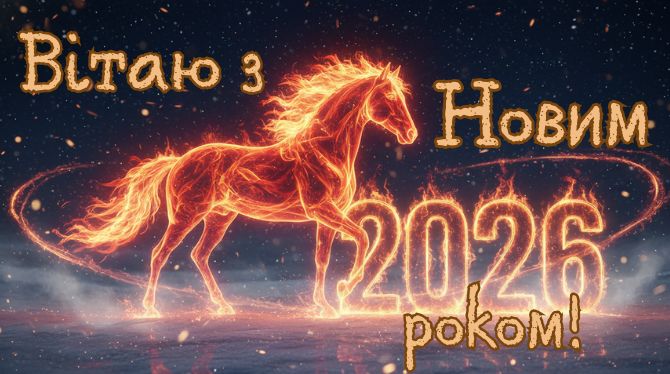 Символ 2026 року: новорічні картинки та листівки з конем 2