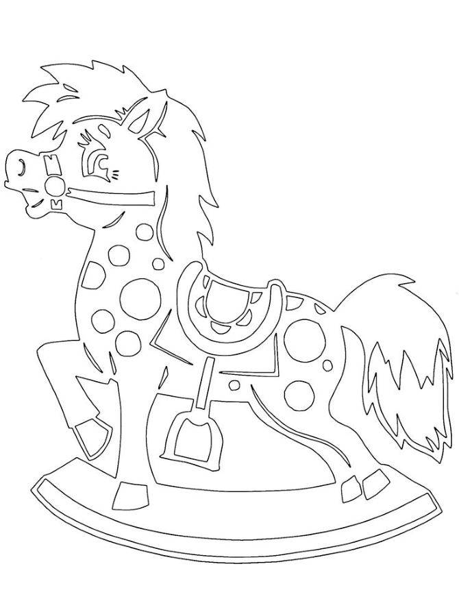 Вытынанки на год Лошади 2026: шаблоны для украшения окон 12