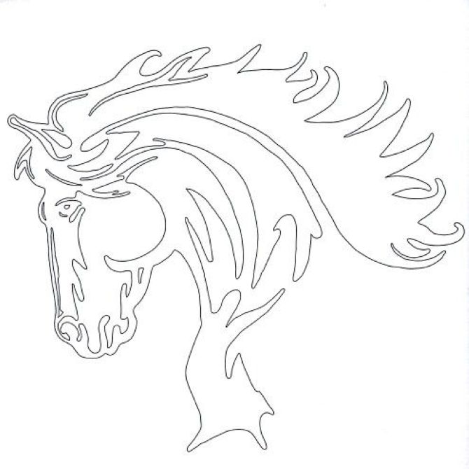 Вытынанки на год Лошади 2026: шаблоны для украшения окон 6