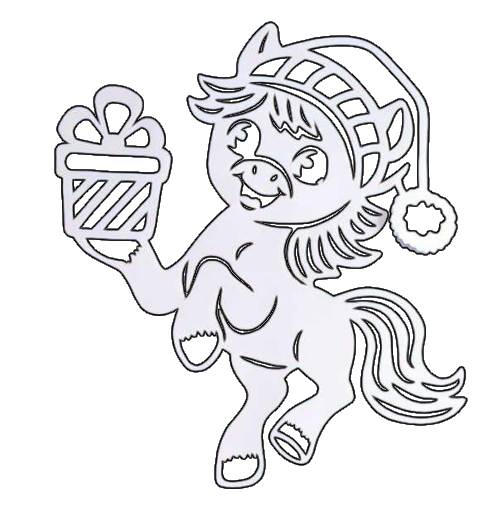 Вытынанки на год Лошади 2026: шаблоны для украшения окон 17