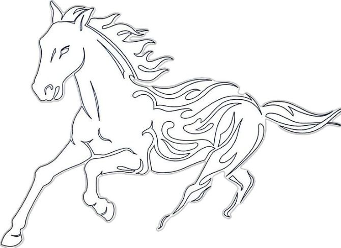 Вытынанки на год Лошади 2026: шаблоны для украшения окон 7