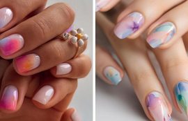 Акварельный маникюр: главный тренд 2026 года