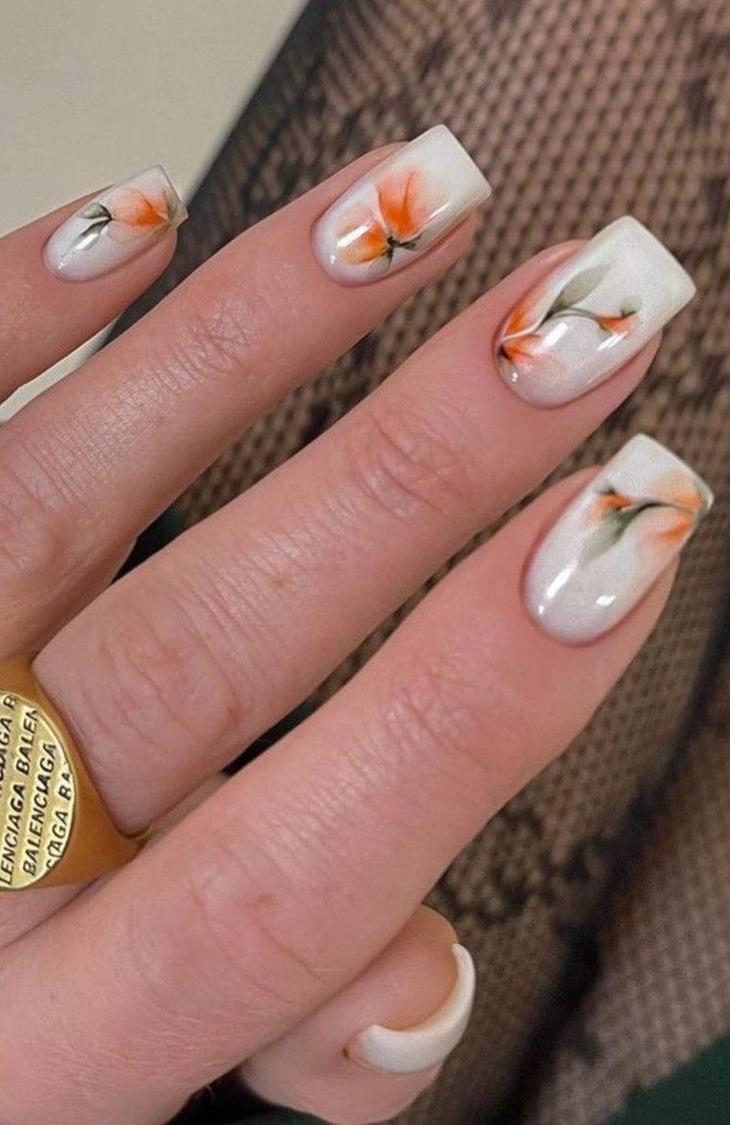 Акварельный маникюр: главный тренд 2026 года 2