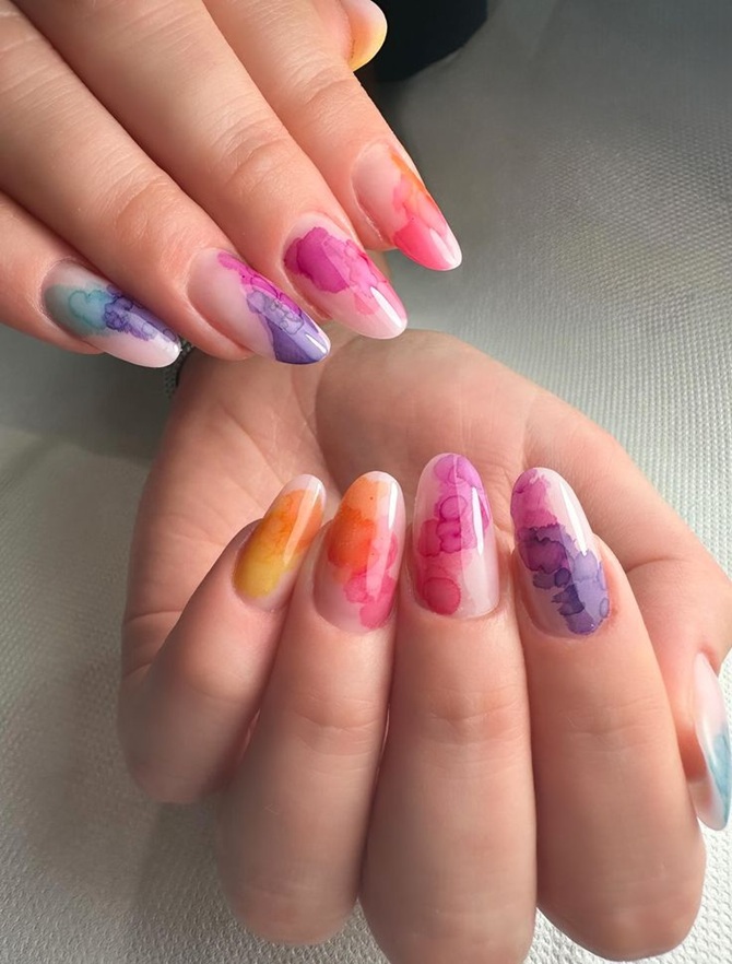 Акварельный маникюр: главный тренд 2026 года 14