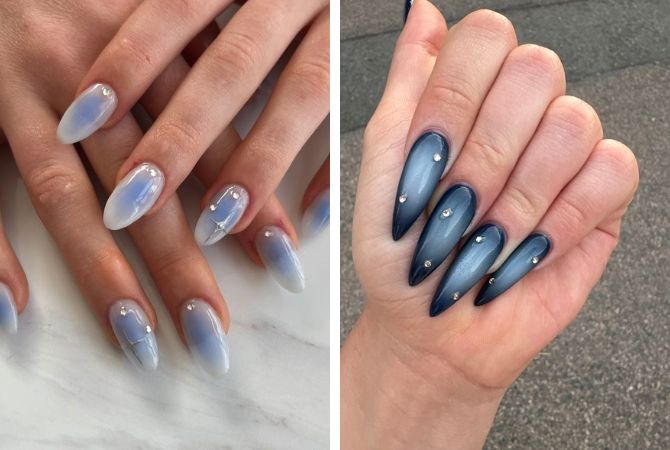 Aura nails 2026: градиентный маникюр с эффектом ауры 6
