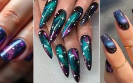 Маниюр галактика – космический дизайн ногтей с фото