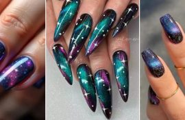 Маниюр галактика – космический дизайн ногтей с фото