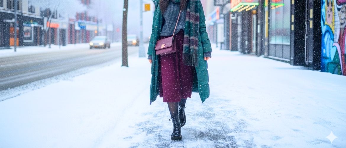 Как носить юбку зимой, чтоб выглядеть модно и не мерзнуть