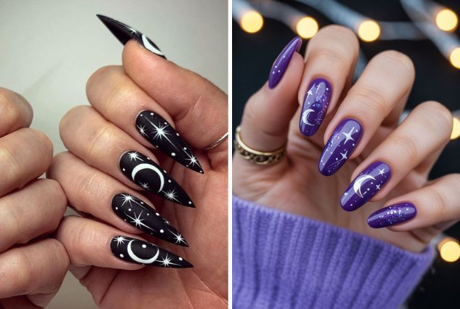 Маниюр галактика – космический дизайн ногтей с фото 7