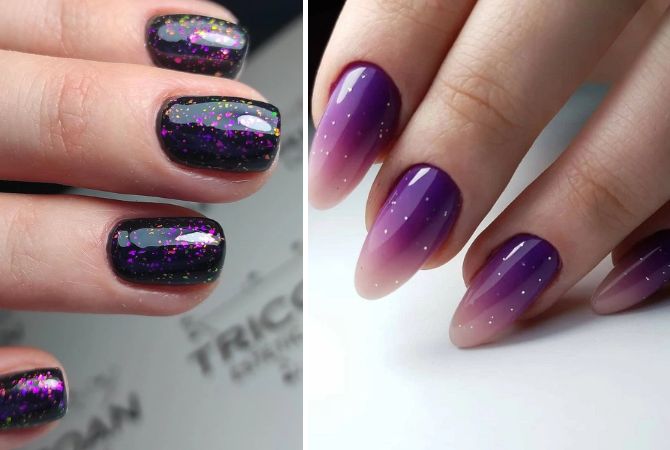 Маниюр галактика – космический дизайн ногтей с фото 6