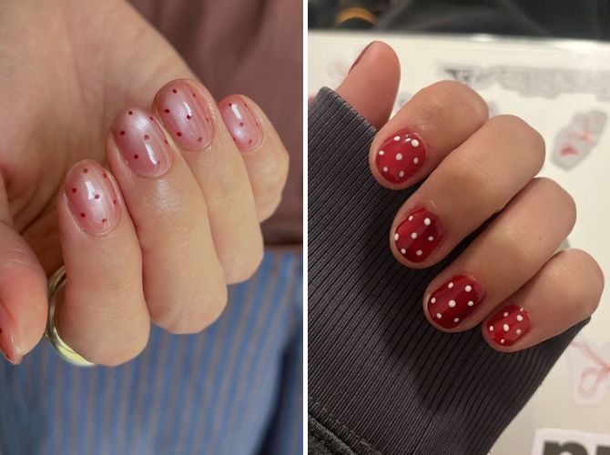 Маникюр Polka Dot 2026 – идеи маникюра в горошек 11