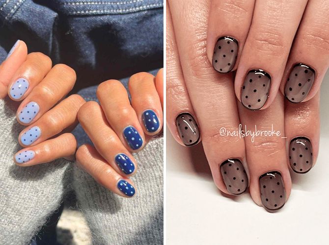 Маникюр Polka Dot 2026 – идеи маникюра в горошек 9