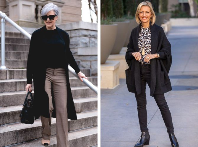 6 элегантных черных образов для женщин 50+ 6