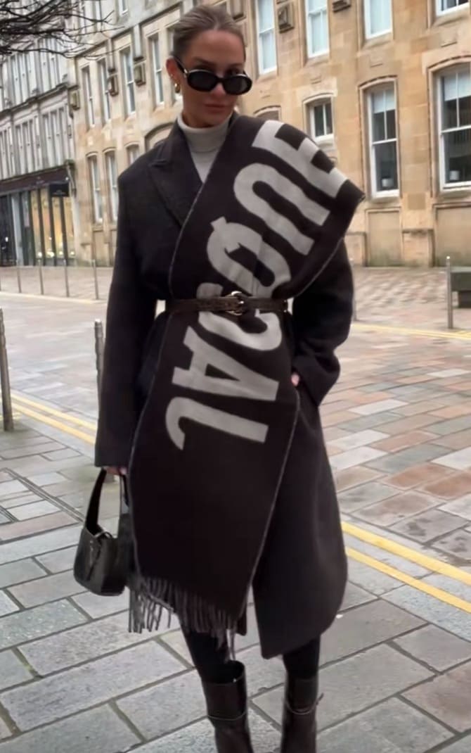 Как носить длинный шарф в 2026 году: 5 стильных образов 4