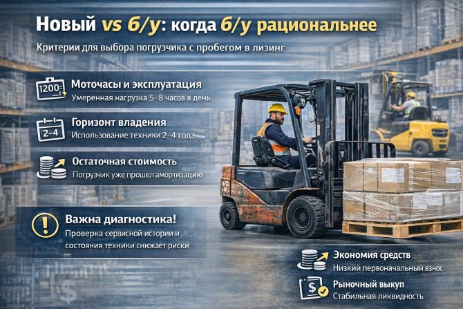 Когда б/у выгоднее нового: как выбрать вилочный погрузчик с пробегом в лизинг 2