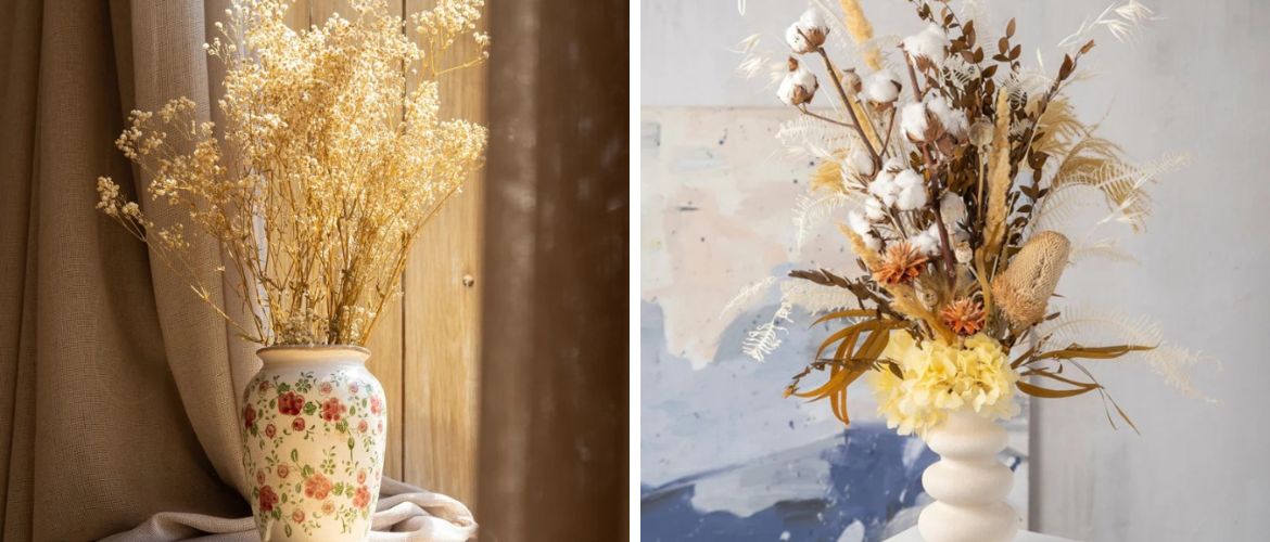 Вази с сухоцвітами – стильне доповнення сучасного інтер’єру