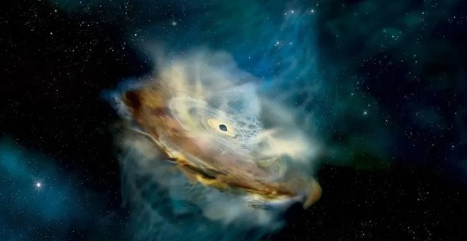 A black hole growing faster than expected was discovered in the early universe 1