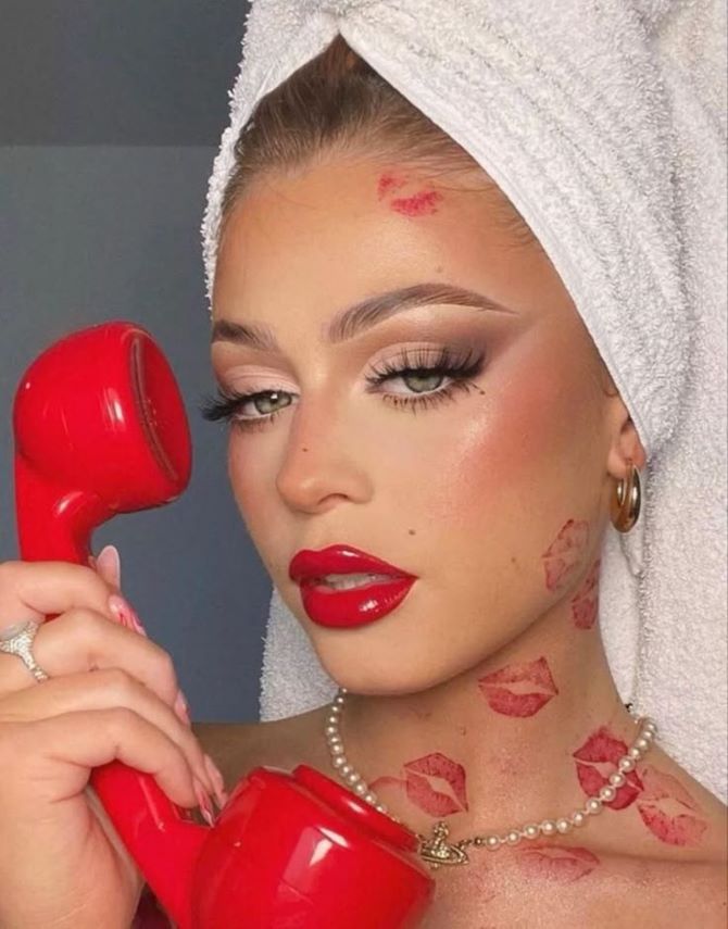 Макияж на День святого Валентина: смелые образы для свидания и фотосессии 12