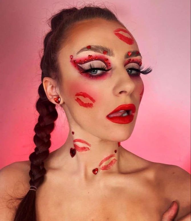 Макияж на День святого Валентина: смелые образы для свидания и фотосессии 13