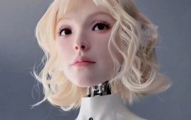 China hat einen Roboter entwickelt, der blinkt und auf Menschen reagiert