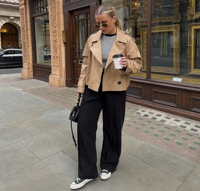 Короткий тренч 2026: с чем носить весной 12