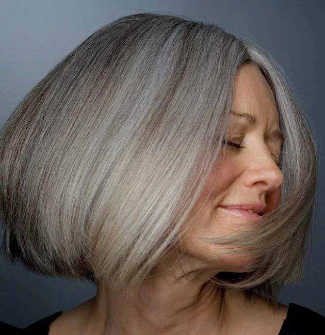 Прически для седых волос: самые красивые и стильные идеи 6