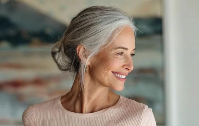 Прически для седых волос: самые красивые и стильные идеи 4