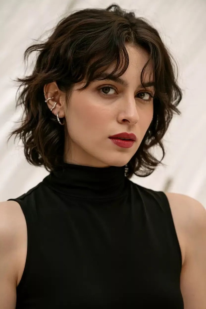 5 коротких стрижек для волнистых волос на весну 2026 года 3