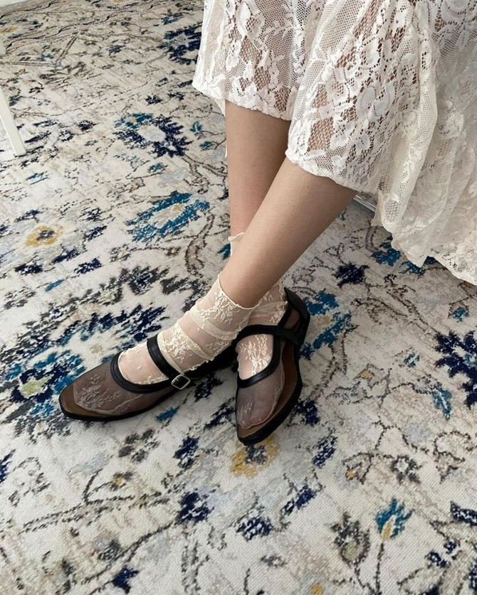 Балетки с носками: как носить главный тренд весны 2026 года 2